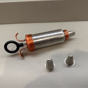 Vintage Mirro Copper/aluminum Cake Decorator Set Plunger Style 3 Icing Tips